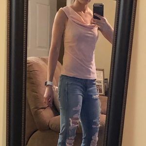 BRAND NEW! Salmon colored, velvet, sleeveless top